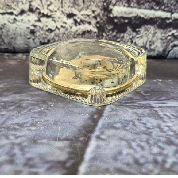 Vintage 1908 Cawston Ostrich Farm Gambling Glass Paperweight California - Picture 3 of 7